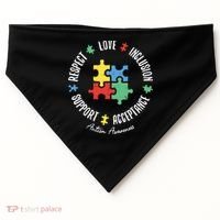 Autism Respect Love Support Autism Awareness USA-Made Doggie Bandana thumb 0