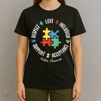 Autism Respect Love Support Autism Awareness T-Shirt thumb 4