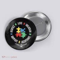 Autism Respect Love Support Autism Awareness Button thumb 0