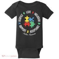 Autism Respect Love Support Autism Awareness Baby Bodysuit thumb 0