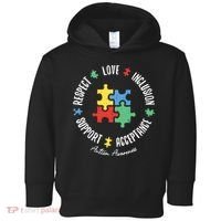 Autism Respect Love Support Autism Awareness Toddler Hoodie thumb 0