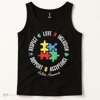 Autism Respect Love Support Autism Awareness Tank Top thumb 2