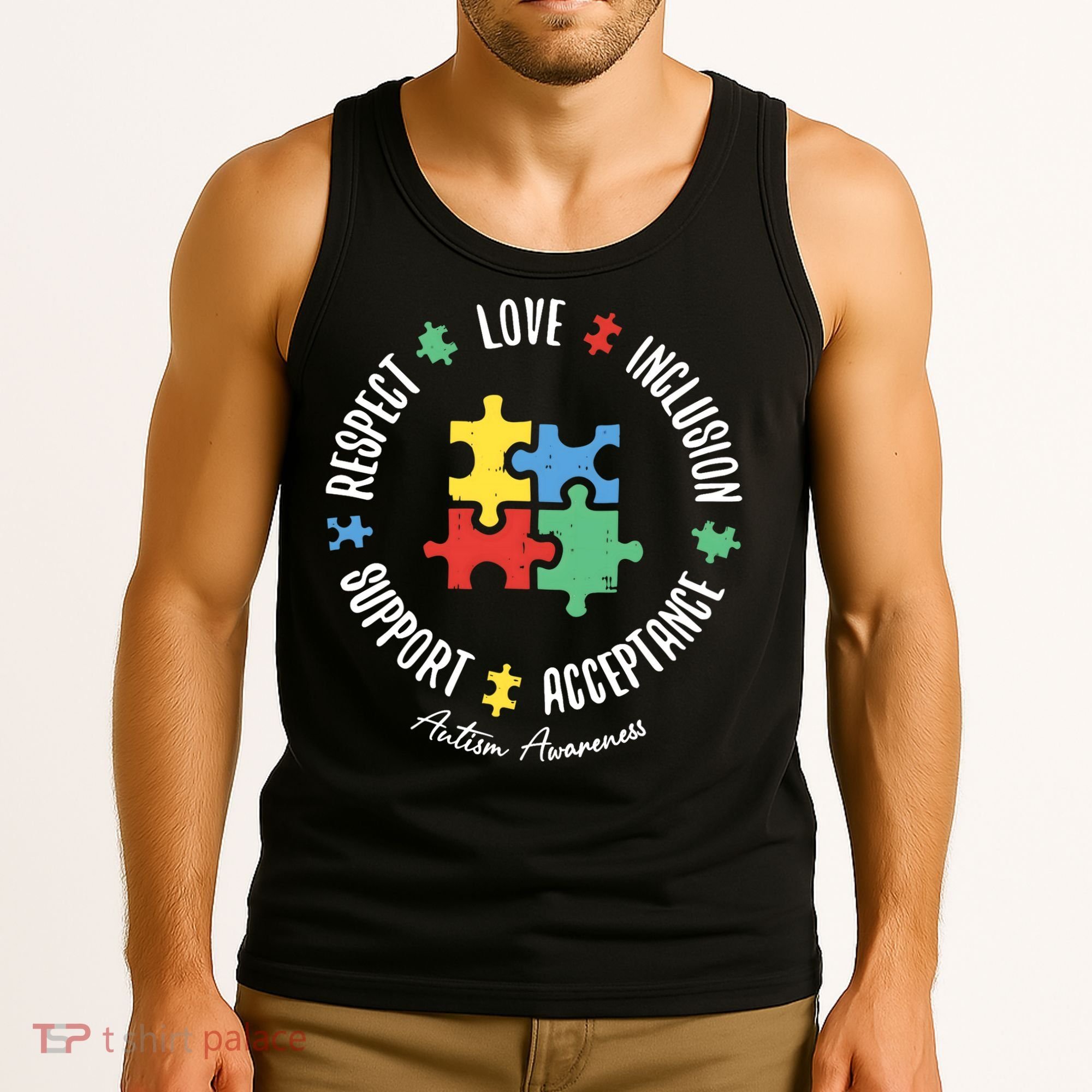 Autism Respect Love Support Autism Awareness Tank Top