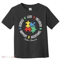 Autism Respect Love Support Autism Awareness Toddler T-Shirt thumb 0