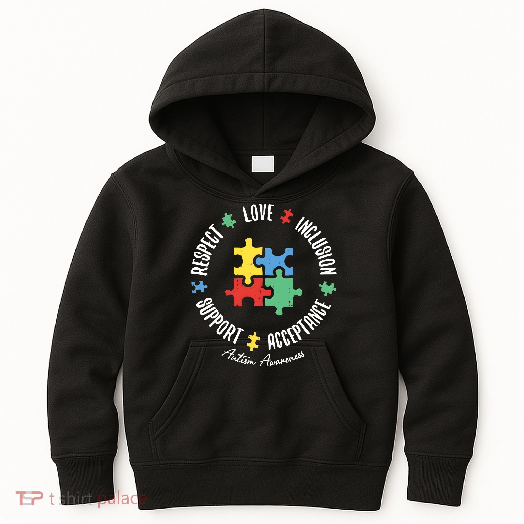 Autism Respect Love Support Autism Awareness Kids Hoodie