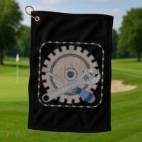 Automobile Restoration Lovers Car Repair Auto Mechanic Golf Towel thumb 1
