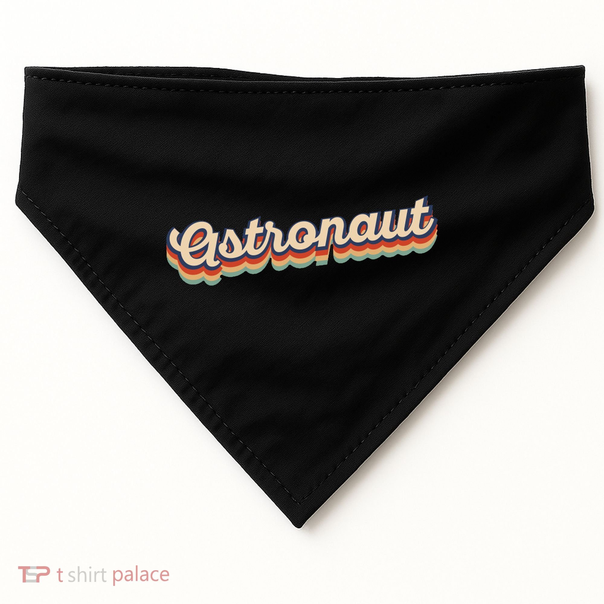 Astronaut Retro Logo USA-Made Doggie Bandana