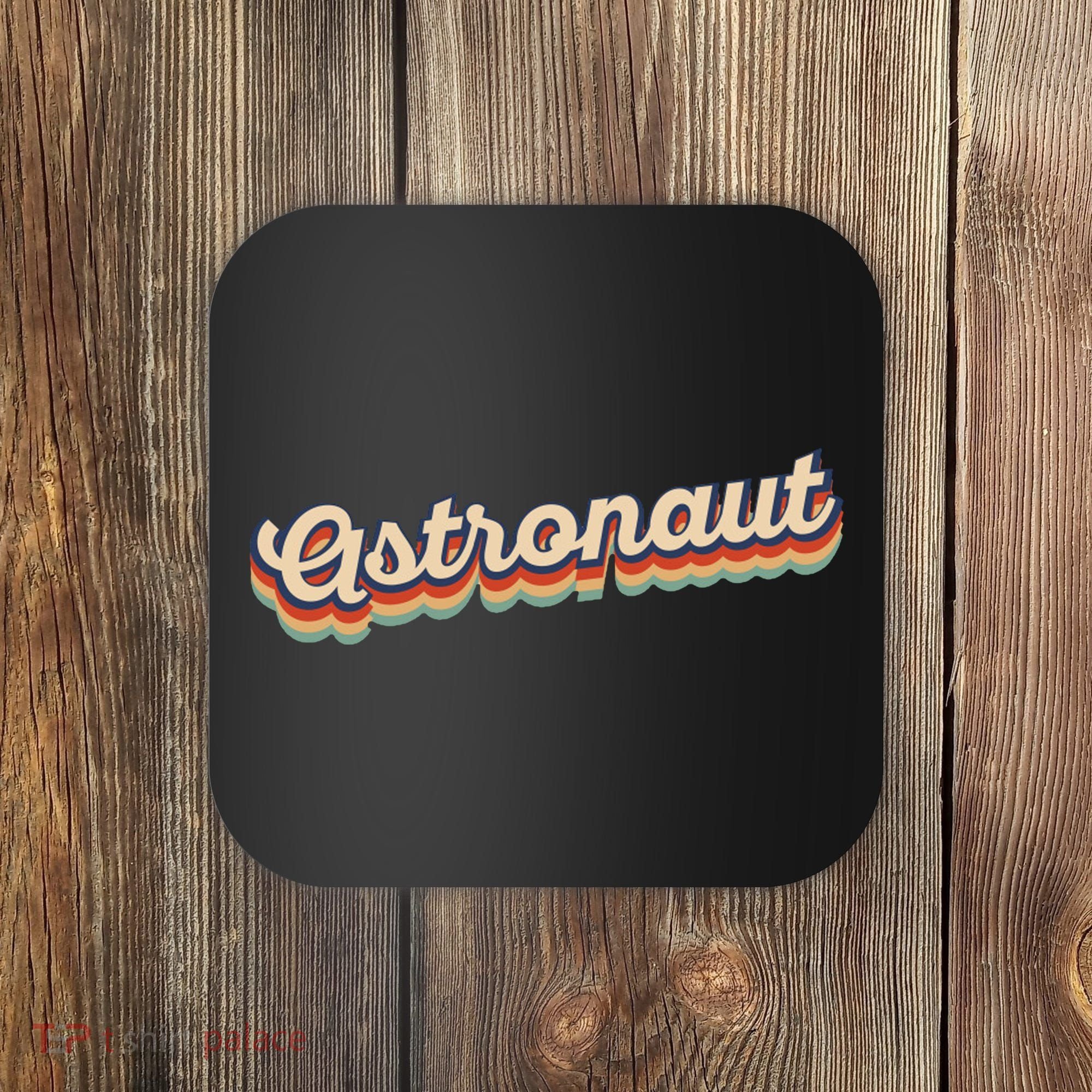 Astronaut Retro Logo Coaster