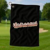 Astronaut Retro Logo Golf Towel thumb 1