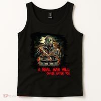 A Real Man Will Chase After You Horror Movie Tank Top thumb 2