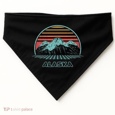Alaska Retro Mountain Hiking 80s Style USA-Made Doggie Bandana
