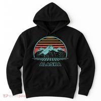 Alaska Retro Mountain Hiking 80s Style Hoodie thumb 0