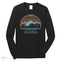 Alaska Retro Mountain Hiking 80s Style Long Sleeve Shirt thumb 0
