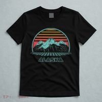 Alaska Retro Mountain Hiking 80s Style T-Shirt thumb 5