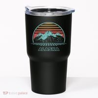Alaska Retro Mountain Hiking 80s Style Tumbler thumb 0