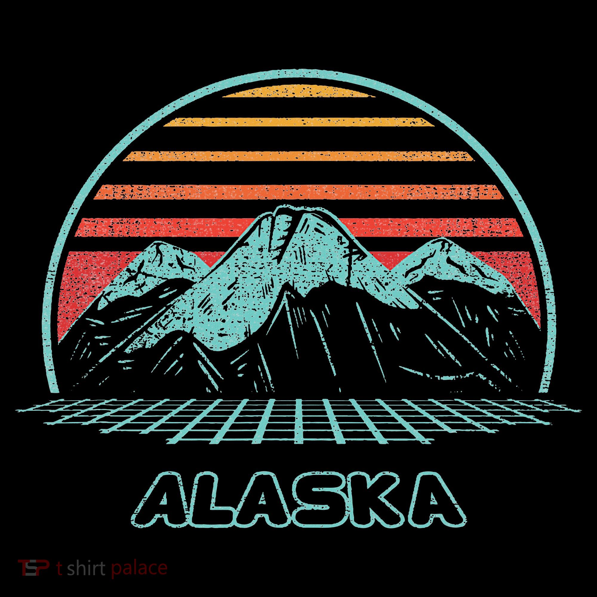 Alaska Retro Mountain Hiking 80s Style Baby Bodysuit