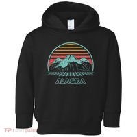 Alaska Retro Mountain Hiking 80s Style Toddler Hoodie thumb 0