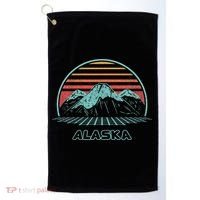 Alaska Retro Mountain Hiking 80s Style Golf Towel thumb 0