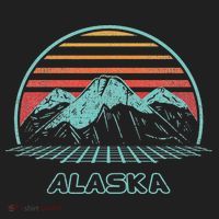 Alaska Retro Mountain Hiking 80s Style Golf Towel thumb 3