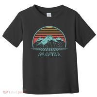 Alaska Retro Mountain Hiking 80s Style Toddler T-Shirt thumb 0