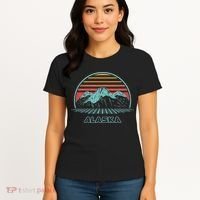Alaska Retro Mountain Hiking 80s Style Women's T-Shirt thumb 4
