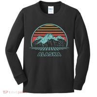 Alaska Retro Mountain Hiking 80s Style Kids Long Sleeve Shirt thumb 0