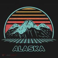 Alaska Retro Mountain Hiking 80s Style Kids T-Shirt thumb 4