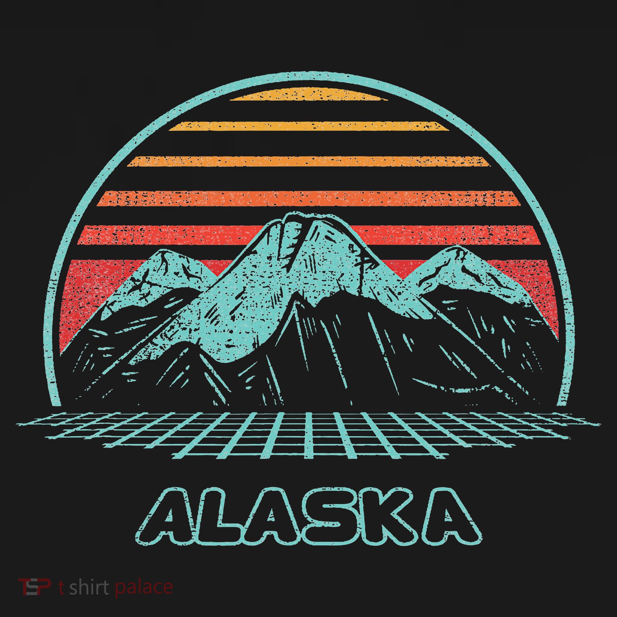 Alaska Retro Mountain Hiking 80s Style Kids T-Shirt