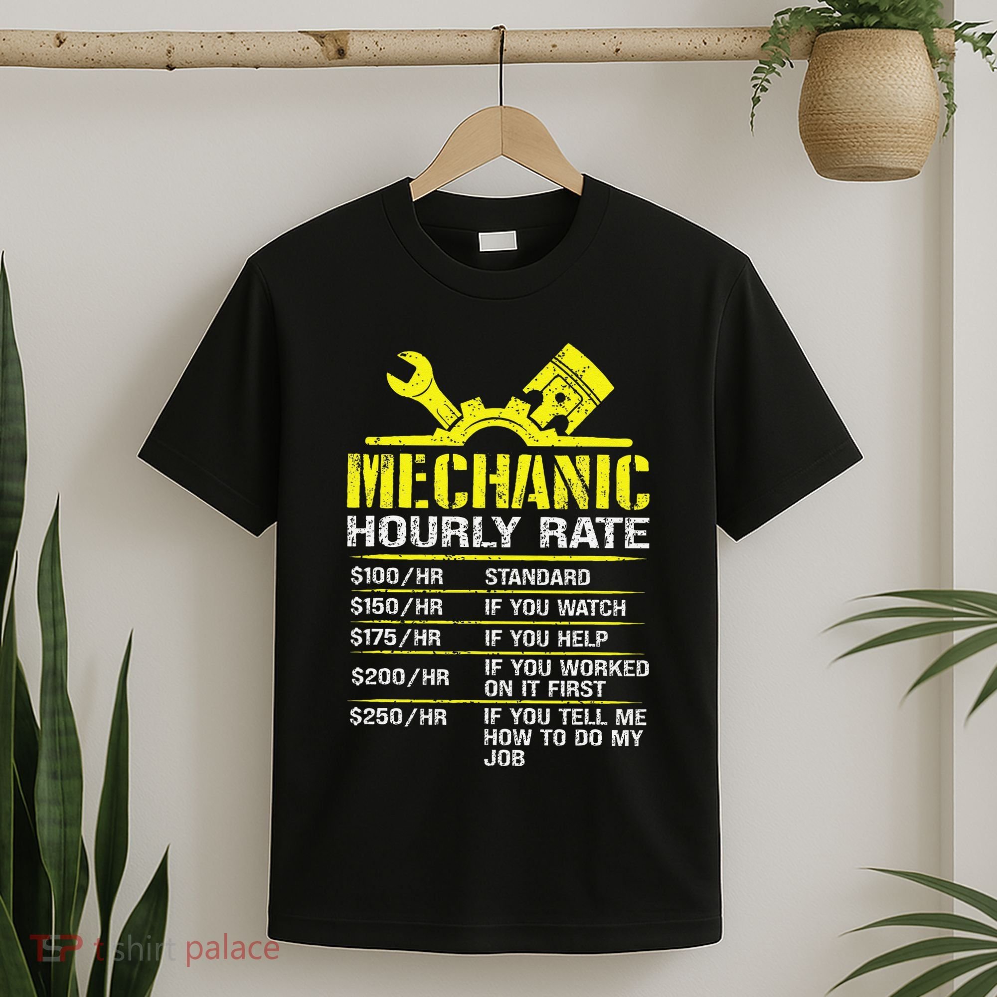 Auto Repair Mechanic Labor Rates Funny Mechanic Hourly Rate T-Shirt