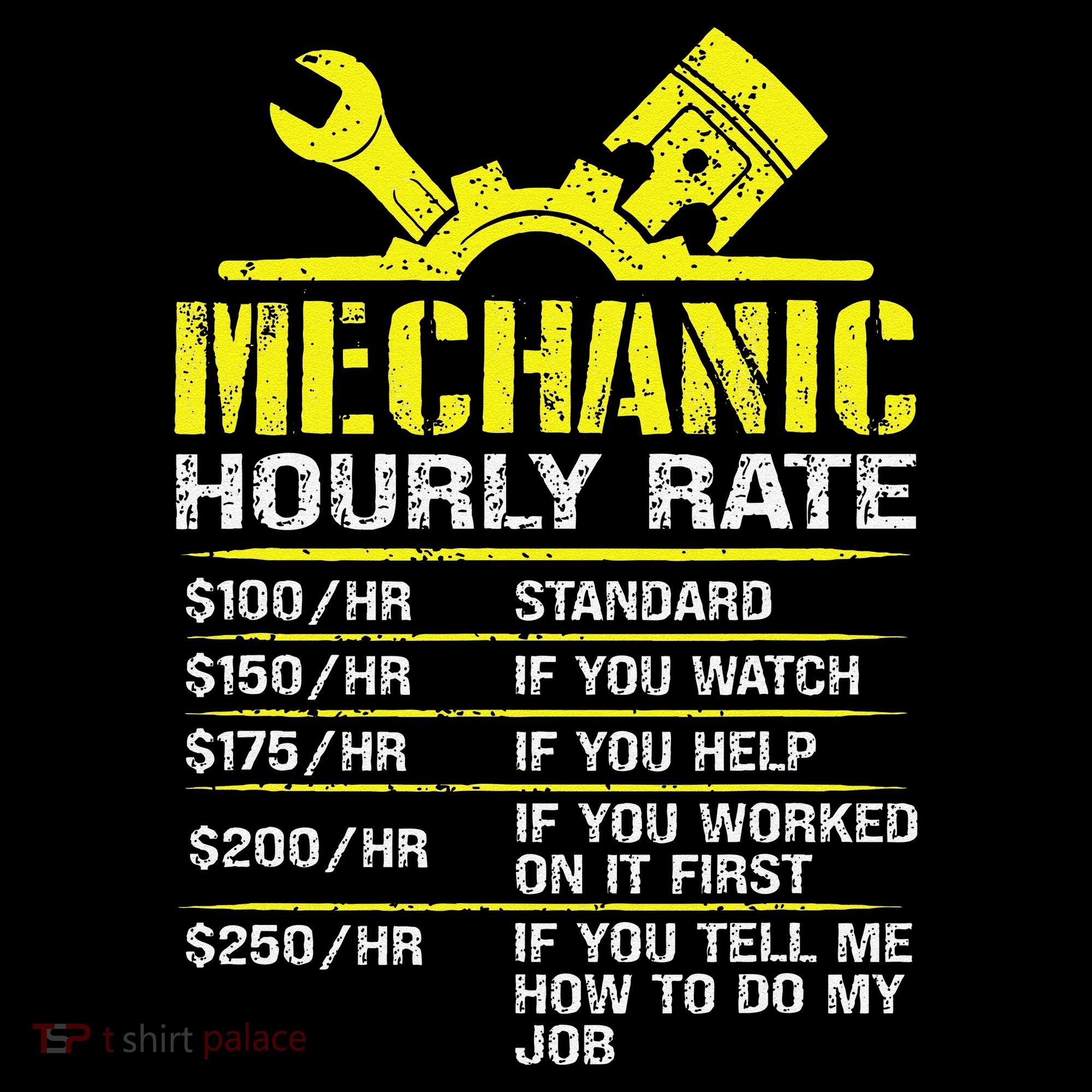 Auto Repair Mechanic Labor Rates Funny Mechanic Hourly Rate Coffee Mug