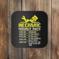 Auto Repair Mechanic Labor Rates Funny Mechanic Hourly Rate Coaster thumb 0
