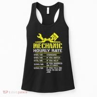 Auto Repair Mechanic Labor Rates Funny Mechanic Hourly Rate Women's Tank Top thumb 0
