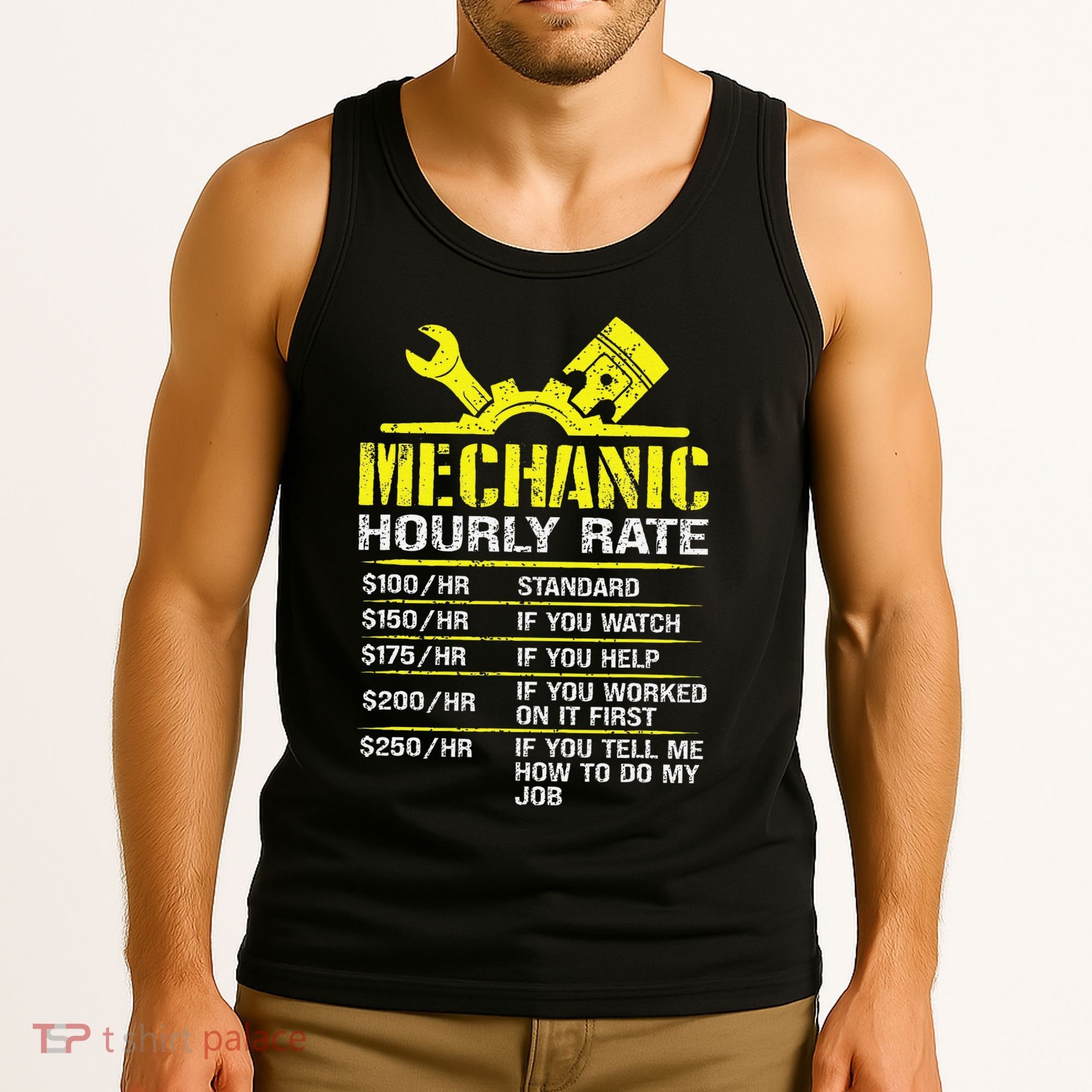 Auto Repair Mechanic Labor Rates Funny Mechanic Hourly Rate Tank Top