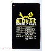 Auto Repair Mechanic Labor Rates Funny Mechanic Hourly Rate Golf Towel thumb 0