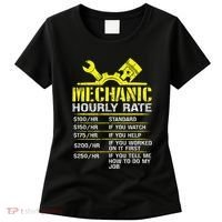 Auto Repair Mechanic Labor Rates Funny Mechanic Hourly Rate Women's T-Shirt thumb 0