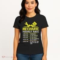 Auto Repair Mechanic Labor Rates Funny Mechanic Hourly Rate Women's T-Shirt thumb 4