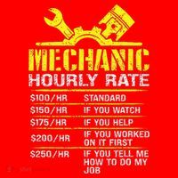Auto Repair Mechanic Labor Rates Funny Mechanic Hourly Rate Santa Hat thumb 1