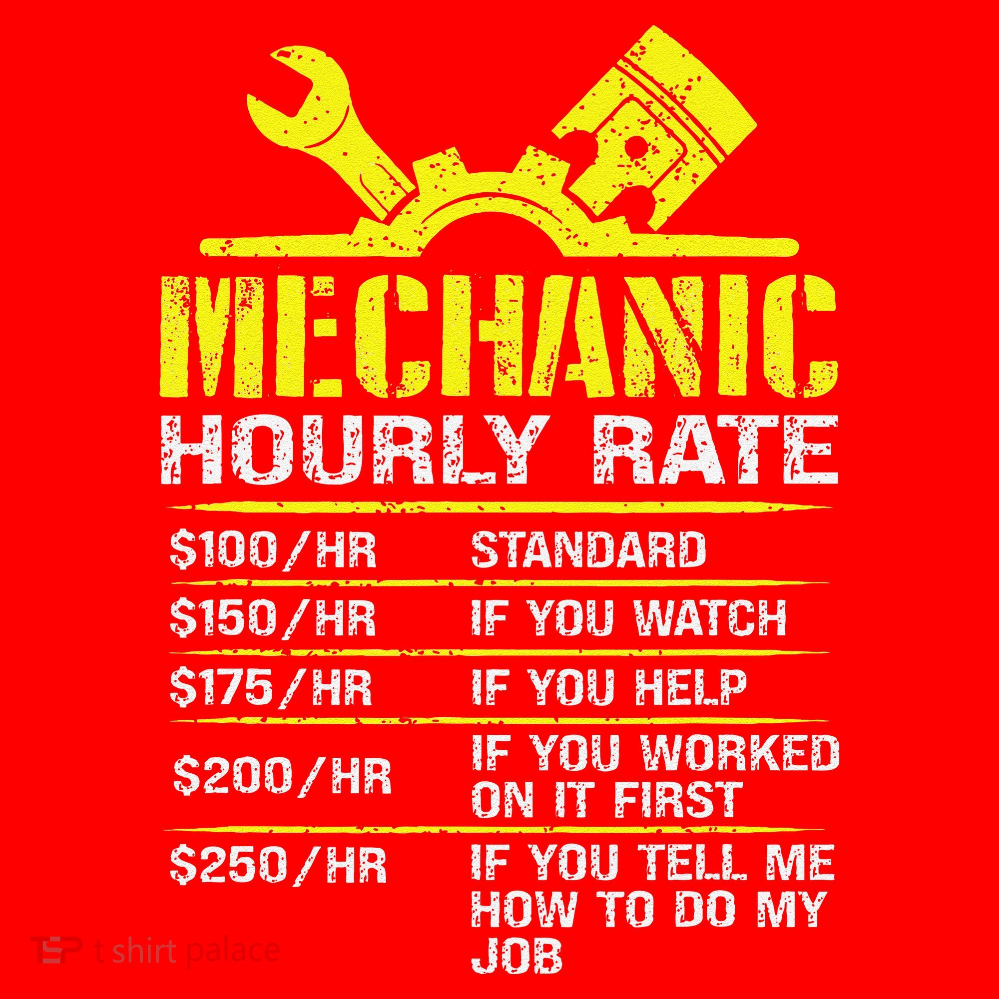 Auto Repair Mechanic Labor Rates Funny Mechanic Hourly Rate Santa Hat