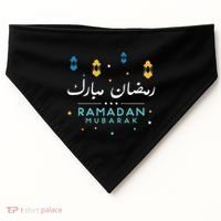Arabic Ramadan Mubarak Decoration Graphic Gift USA-Made Doggie Bandana thumb 0