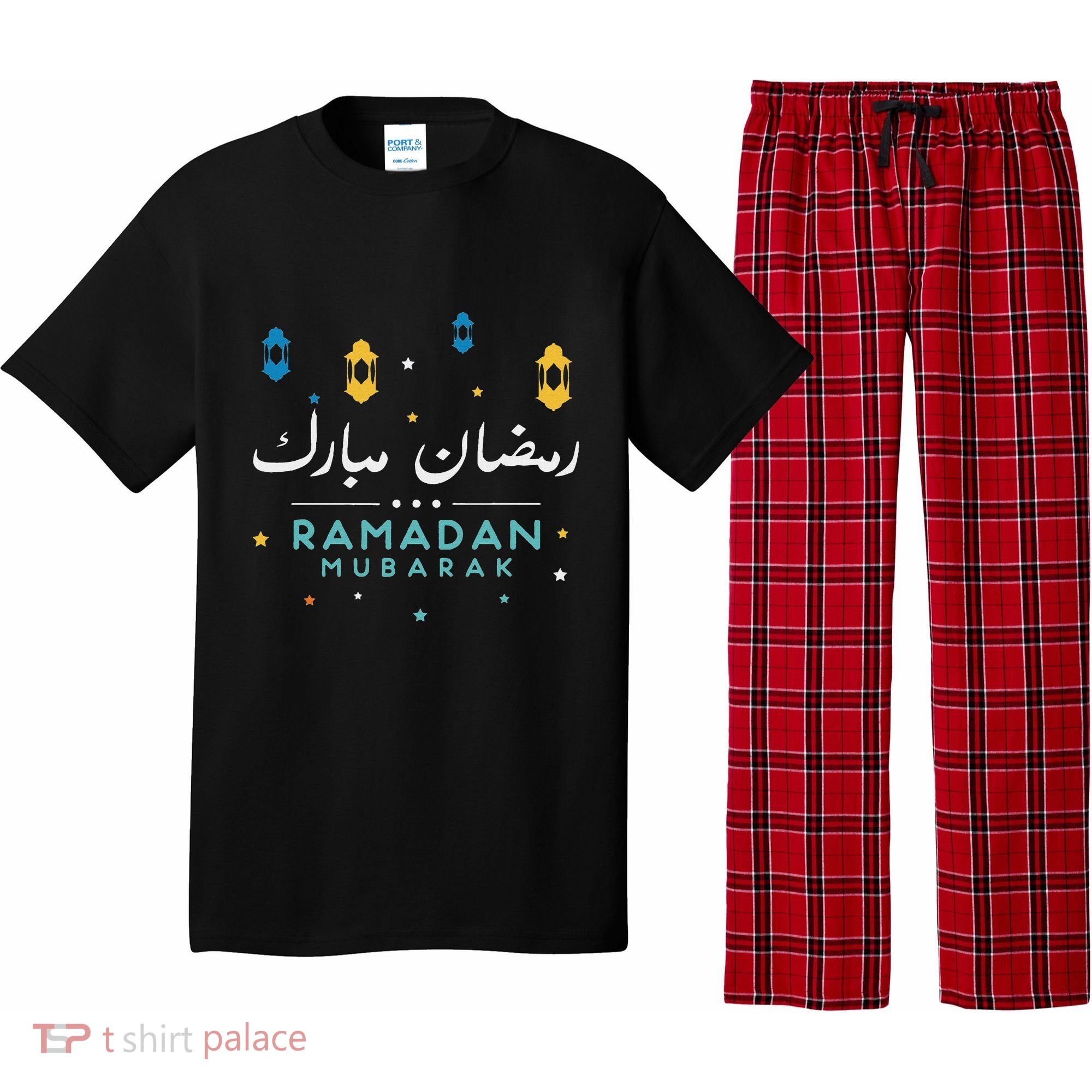 Arabic Ramadan Mubarak Decoration Graphic Gift Pajama Set