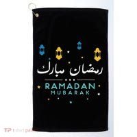 Arabic Ramadan Mubarak Decoration Graphic Gift Golf Towel thumb 0