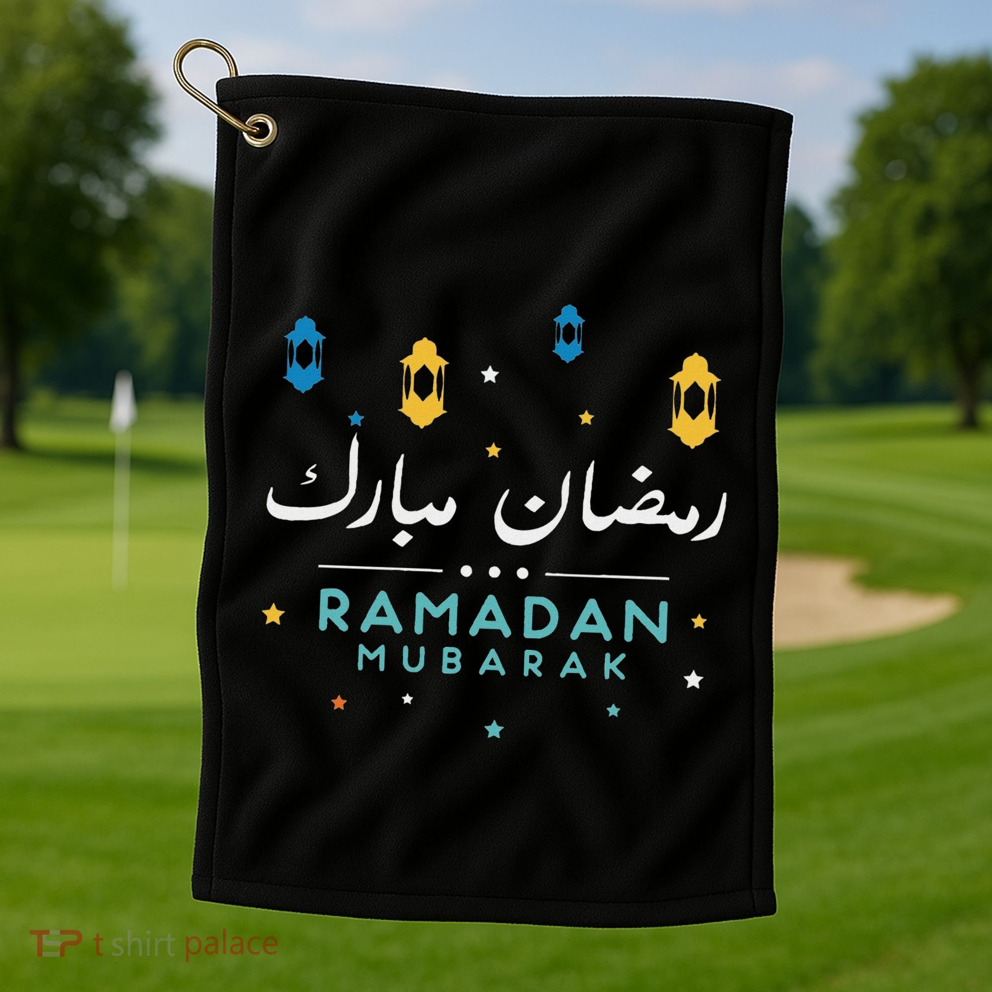 Arabic Ramadan Mubarak Decoration Graphic Gift Golf Towel