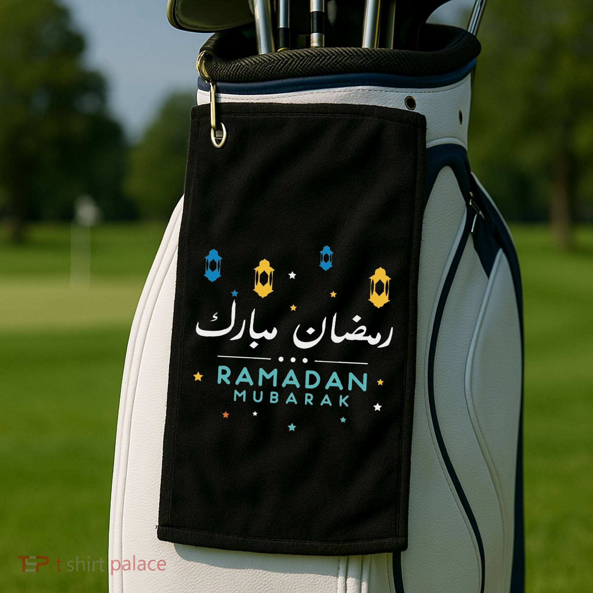Arabic Ramadan Mubarak Decoration Graphic Gift Golf Towel
