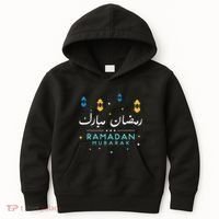 Arabic Ramadan Mubarak Decoration Graphic Gift Kids Hoodie thumb 0