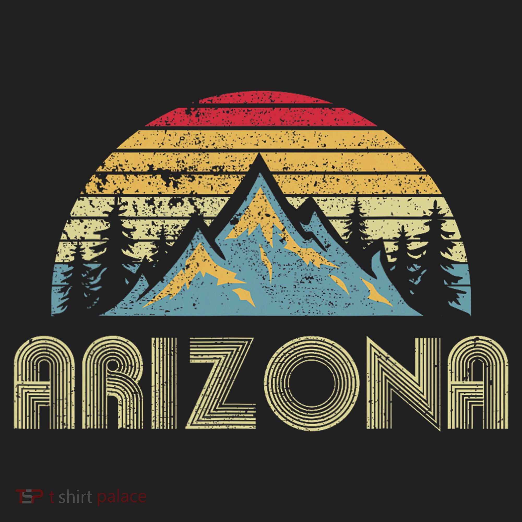 Arizona Retro Mountains Nature Hiking Hat