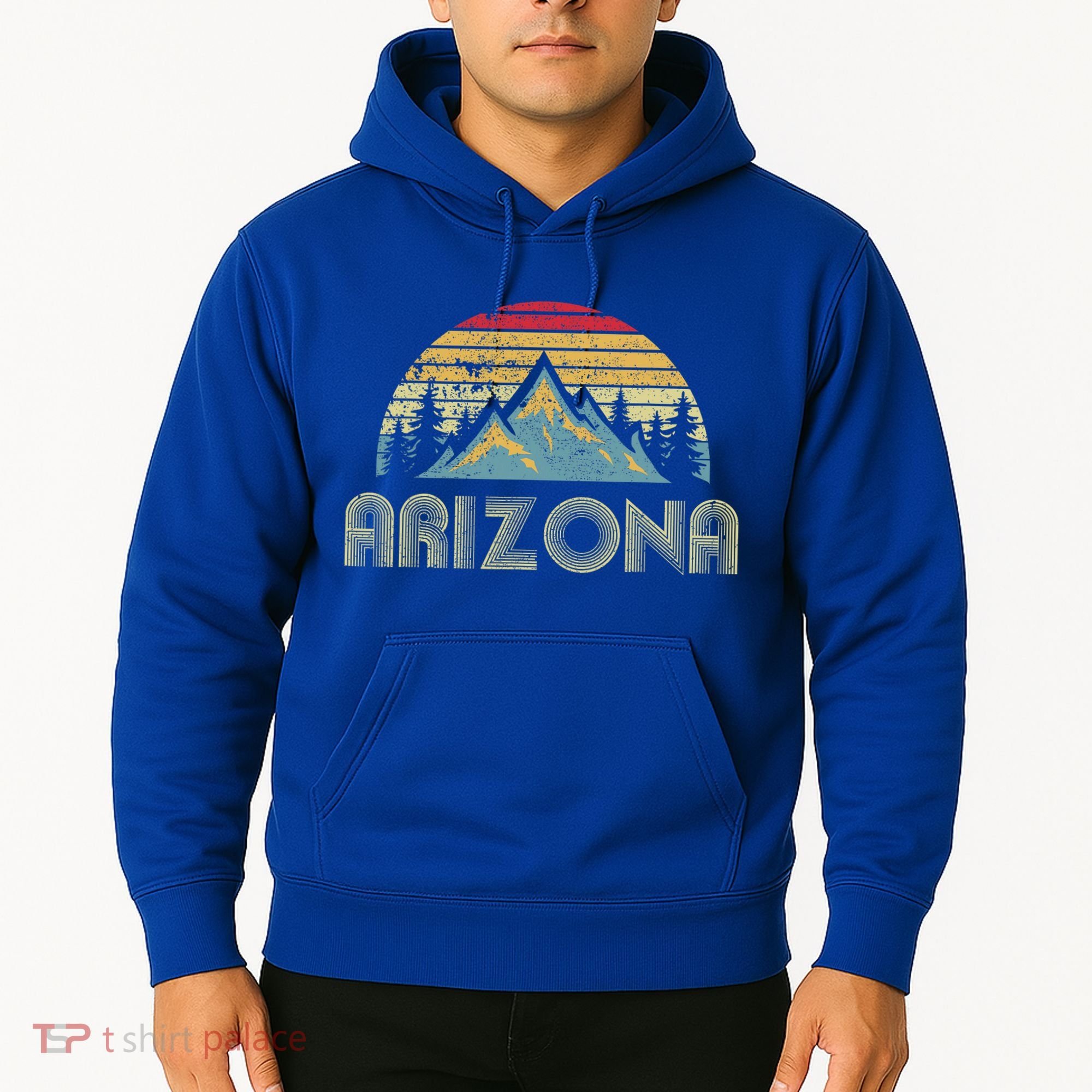 Arizona Retro Mountains Nature Hiking Hoodie