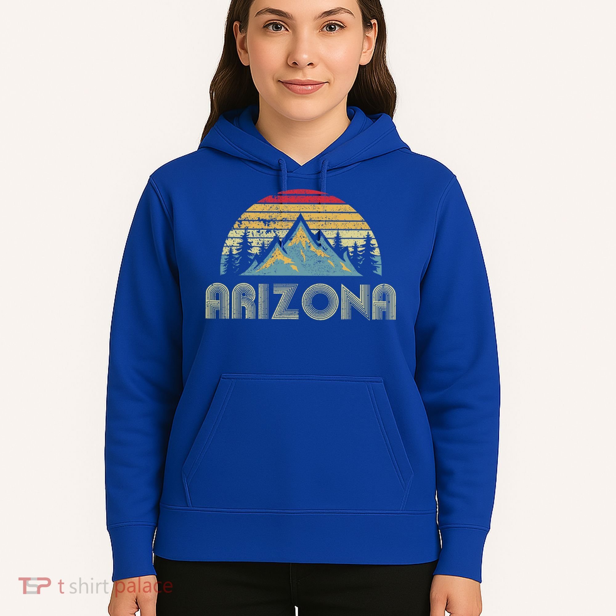 Arizona Retro Mountains Nature Hiking Hoodie