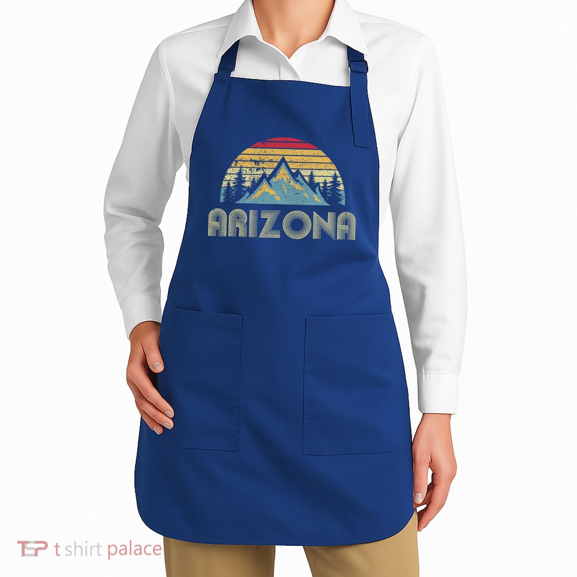 Arizona Retro Mountains Nature Hiking Apron