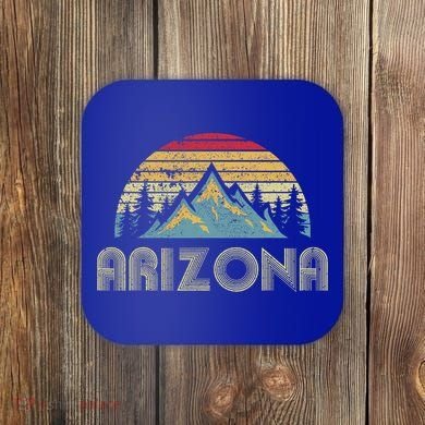 Arizona Retro Mountains Nature Hiking Coaster