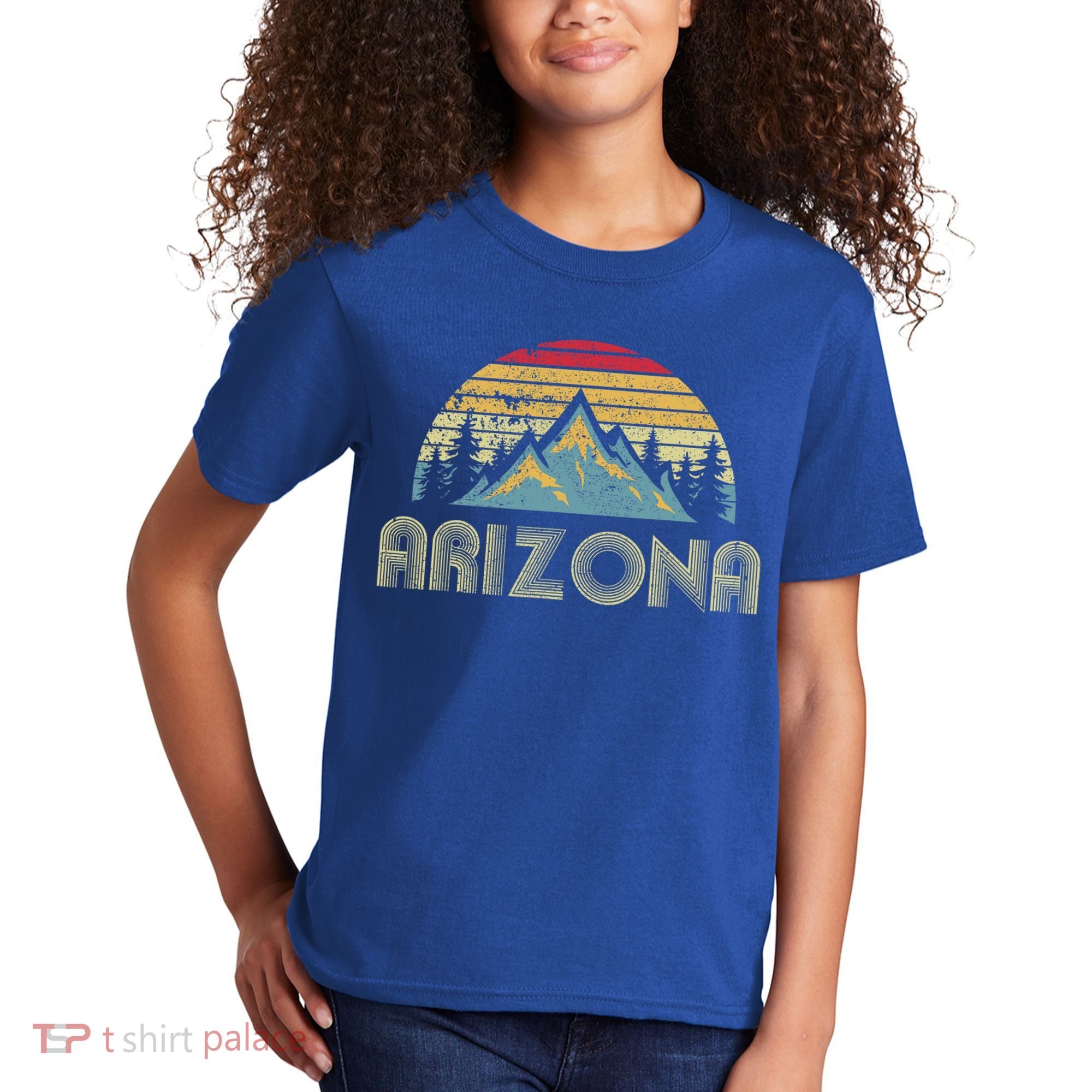 Arizona Retro Mountains Nature Hiking Kids T-Shirt